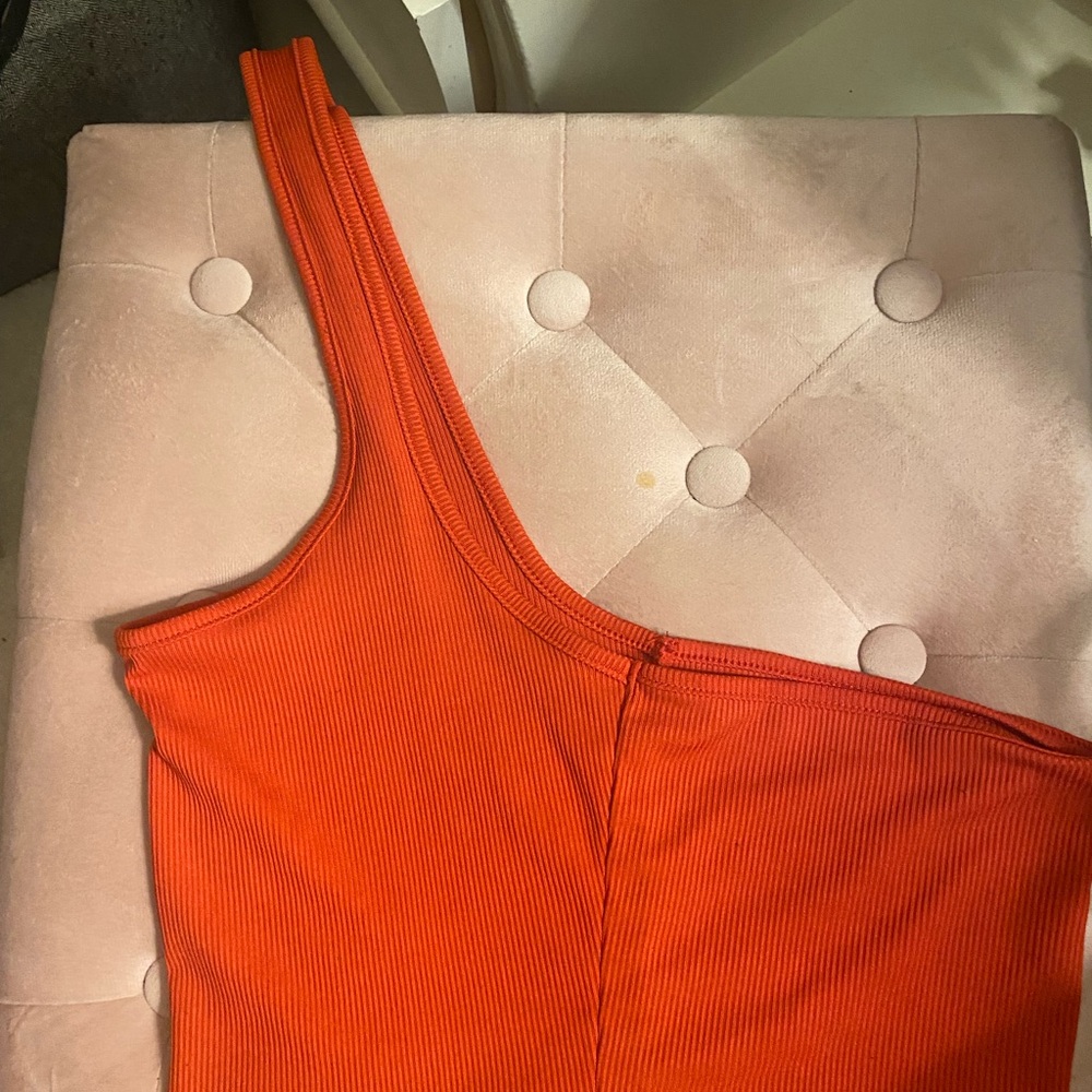 Orange One-Shoulder top